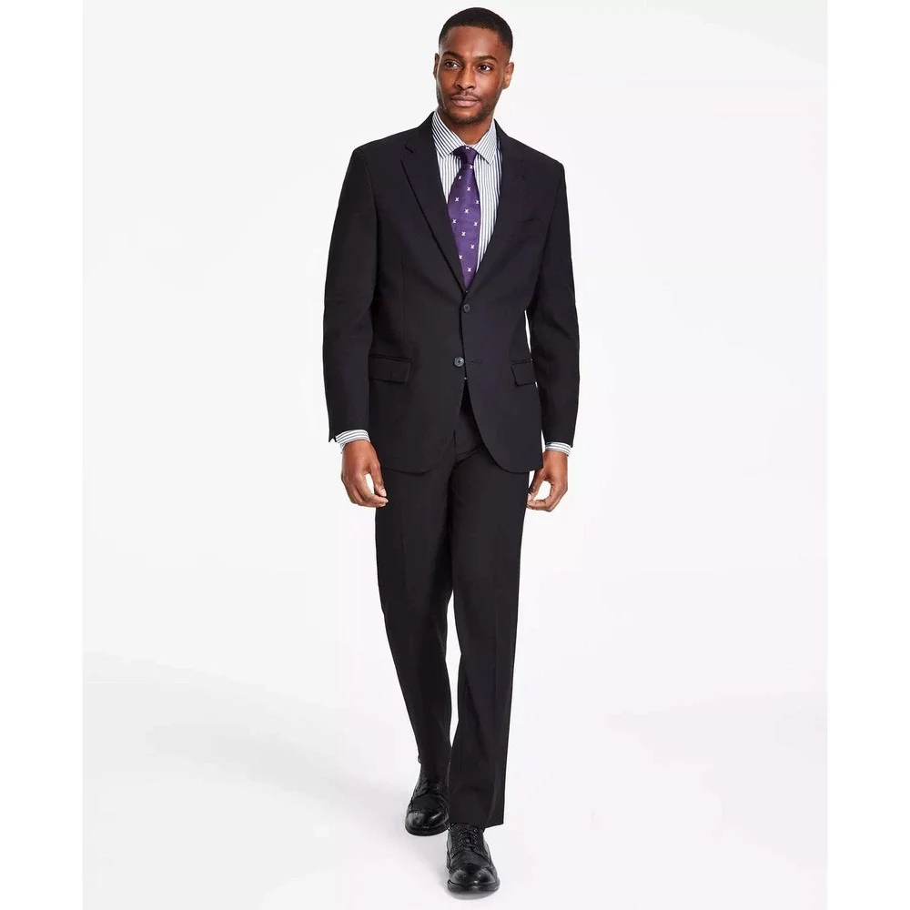 Nautica Mens‎ 42R Black 100% Wool 2-Button Blazer Sport Coat VA75 N28C-0